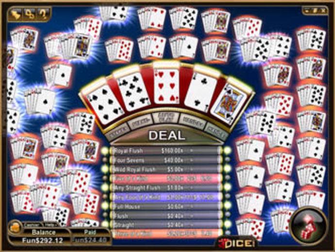 Sevens Wild Video Poker Screenshot