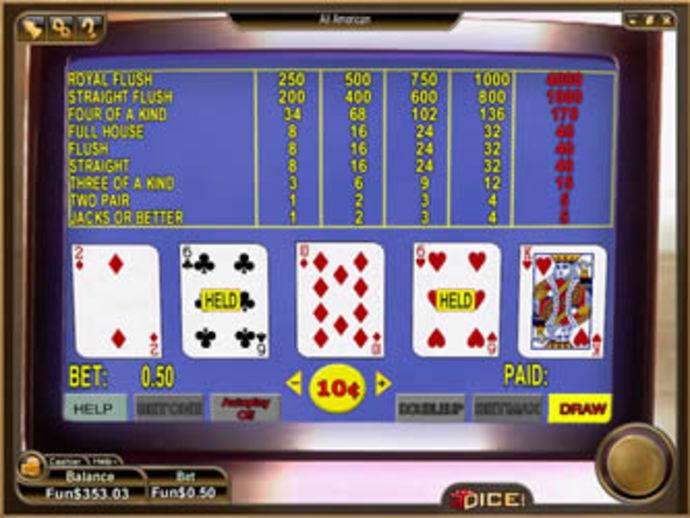 All American Video Poker Screenshot
