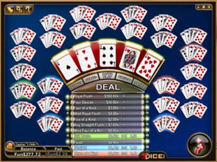 Odyssey Deuce Video Poker Screenshot